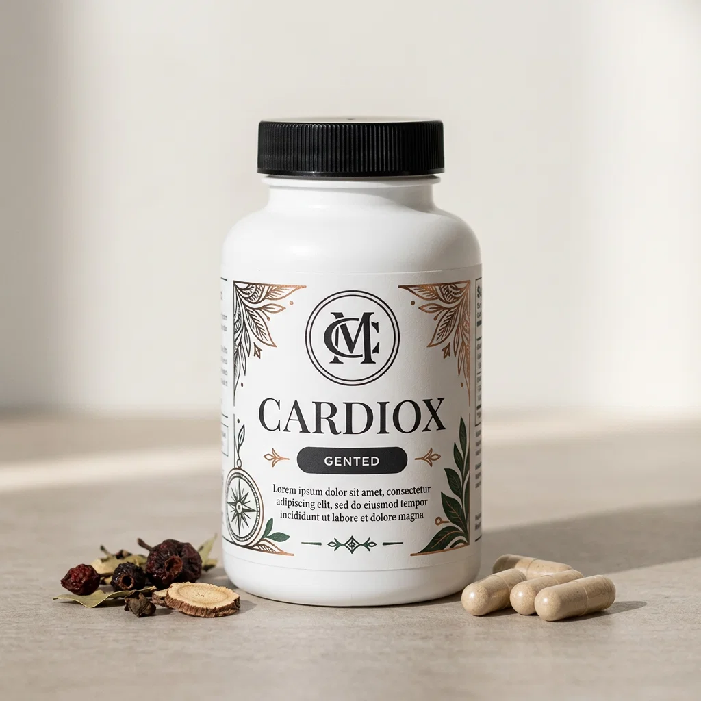CardioX food supplement bottle - a heart health supplement for adults over 50